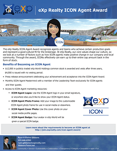 eXp Icon Agent Award rewards agents who meet certain production goals with stock awards. Learn how to meet the requirements to be an eXp Realty Icon Agent.